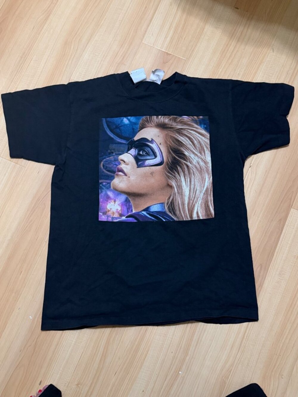Vintage Batman & Robin Warner Bros Kids XL Black T-Shirt With Batgirl Graphic Ma